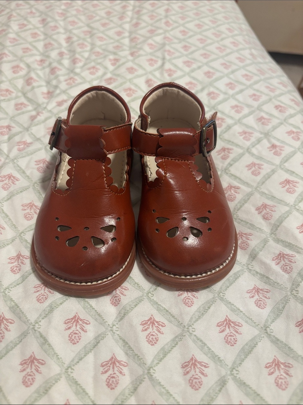 Classic Brown Leather Mary Jane Toddler Shoes